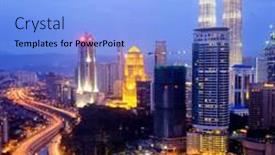  Presentation with twin towers - Cool new PPT layouts with kuala-lumpur-december-15 backdrop and a light blue colored foreground