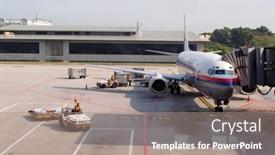  Presentation with airlines - Colorful slide deck enhanced with kuala-lumpur-international-airport backdrop and a coral colored foreground