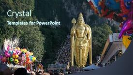  Presentation with hindu festival - PPT theme consisting of kuala-lumpur-january-27-hindu background and a tawny brown colored foreground