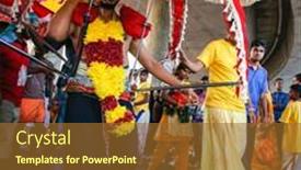  Presentation with hindu festival - Amazing PPT theme having kuala-lumpur-january-27-hindu backdrop and a tawny brown colored foreground