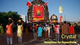  Presentation with hindu festival - PPT theme with kuala-lumpur-january-27-hindu background and a tawny brown colored foreground