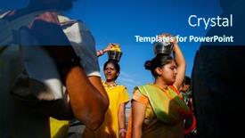  Presentation with hindu festival - Audience pleasing slide deck consisting of kuala-lumpur-january-27-hindu backdrop and a ocean colored foreground