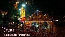  Presentation with hindu festival - Slide set with kuala-lumpur-january-27-hundreds background and a wine colored foreground