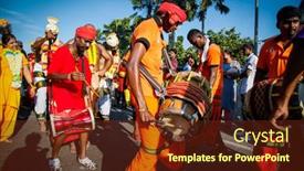  Presentation with hindu festival - Audience pleasing theme consisting of kuala-lumpur-january-27-urumi backdrop and a tawny brown colored foreground