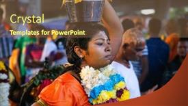  Presentation with hindu festival - Beautiful theme featuring kuala-lumpur-january-27 backdrop and a tawny brown colored foreground