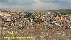  Presentation with landfill - Audience pleasing slide set consisting of kuala-lumpur-malaysia-8-june backdrop and a coral colored foreground