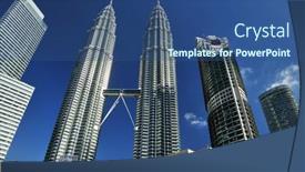  Presentation with petronas - Beautiful presentation featuring kuala-lumpur-malaysia-august-24 backdrop and a ocean colored foreground