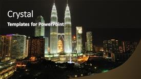  Presentation with malaysia buildings kuala lumpur - Presentation theme with kuala-lumpur-malaysia-august-24 background and a wine colored foreground