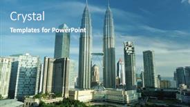  Presentation with malaysia buildings kuala lumpur - Cool new slide set with kuala-lumpur-malaysia-august-24 backdrop and a teal colored foreground