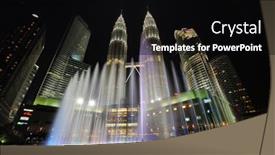  Presentation with malaysia buildings kuala lumpur - Colorful presentation theme enhanced with wood pole in mangrove forest backdrop and a tawny brown colored foreground