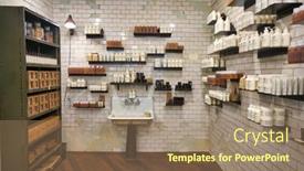  Presentation with personal care products - PPT layouts featuring kuala-lumpur-malaysia-circa-january background and a coral colored foreground