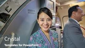  Presentation with airlines - Presentation design having kuala-lumpur-malaysia-circa-january background and a ocean colored foreground