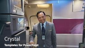  Presentation with airlines - Slide set consisting of kuala-lumpur-malaysia-circa-january background and a dark gray colored foreground