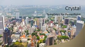  Presentation with kuala lumpur - Slide deck enhanced with kuala lumpur malaysia city view background and a light blue colored foreground