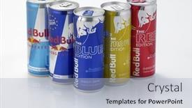  Presentation with energy drink - PPT theme having kuala-lumpur-malaysia-december-28 background and a light blue colored foreground