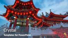  Presentation with chinese new year lunar - Audience pleasing slide deck consisting of kuala-lumpur-malaysia-february-23 backdrop and a ocean colored foreground