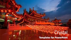 Presentation with lunar new year - PPT theme consisting of kuala-lumpur-malaysia-february-23 background and a crimson colored foreground