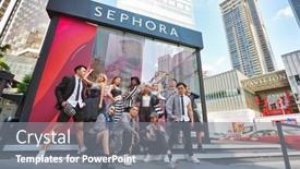  Presentation with sephora - Presentation theme consisting of kuala-lumpur-malaysia-january-18 background and a gray colored foreground