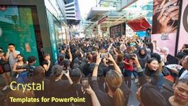  Presentation with sephora - Presentation design enhanced with kuala-lumpur-malaysia-january-18 background and a  colored foreground