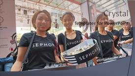  Presentation with sephora - Presentation design featuring kuala-lumpur-malaysia-january-18 background and a coral colored foreground