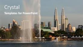  Presentation with petronas - Colorful presentation design enhanced with kuala-lumpur-malaysia-june-19 backdrop and a gray colored foreground