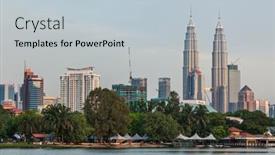  Presentation with petronas - Presentation theme consisting of kuala-lumpur-malaysia-june-19 background and a lemonade colored foreground