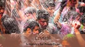  Presentation with holi festival - Colorful PPT layouts enhanced with water at masai mara kenya backdrop and a tawny brown colored foreground