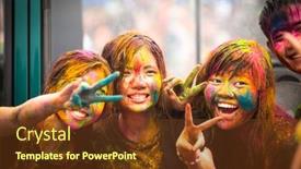  Presentation with holi - Presentation theme consisting of kuala-lumpur-malaysia-mar-31 background and a tawny brown colored foreground