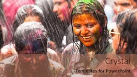  Presentation with holi - Amazing slide deck having kuala-lumpur-malaysia-mar-31 backdrop and a coral colored foreground