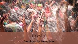  Presentation with holi festival - PPT layouts having uramaki salmon roll with avocado isolation on a black background background and a dark gray colored foreground