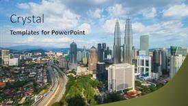  Presentation with kuala lumpur malaysia skyline - 