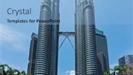  Presentation with petronas - PPT layouts with kuala-lumpur-malaysia-may-5 background and a light blue colored foreground