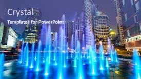  Presentation with kuala lumpur - Theme having kuala-lumpur-malaysia-night-cityscape background and a ocean colored foreground