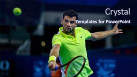  Presentation with tournament - Colorful presentation theme enhanced with kuala-lumpur-malaysia-october-02 backdrop and a navy blue colored foreground