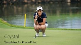  Presentation with country club - Beautiful presentation design featuring kuala-lumpur-malaysia-october-10 backdrop and a mint green colored foreground