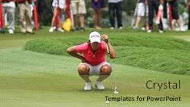  Presentation with golf tournament - Theme with kuala-lumpur-malaysia-october-16 background and a mint green colored foreground