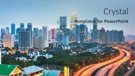  Presentation with kuala lumpur malaysia skyline - Cool new slide deck with kuala-lumpur-malaysia-park backdrop and a light blue colored foreground