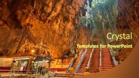  Presentation with caves - Cool new presentation theme with kuala-lumpur-malaysia-september-20 backdrop and a tawny brown colored foreground