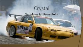  Presentation with car drift - PPT theme having kuala-lumpur-may-20-malaysia background and a light blue colored foreground