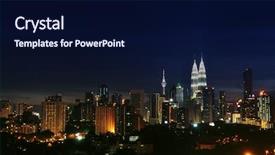  Presentation with kuala lumpur malaysia skyline - Slides having kuala lumpur skyline the capital background and a  colored foreground