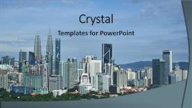  Presentation with twin towers - Colorful PPT layouts enhanced with kuala lumpur skyline twin towers backdrop and a  colored foreground