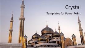  Presentation with asia culture - PPT theme featuring kuala terengganu terengganu malaysia background and a lemonade colored foreground