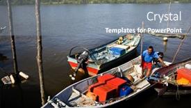  Presentation with sea fishing - Presentation featuring kuantan-malaysia-may-15 background and a mint green colored foreground