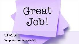  Presentation with job - Amazing PPT theme having kudos - great job written backdrop and a light blue colored foreground