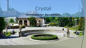  Presentation with resorts - Audience pleasing presentation theme consisting of kudowa-zdroj-poland-may-20 backdrop and a light blue colored foreground