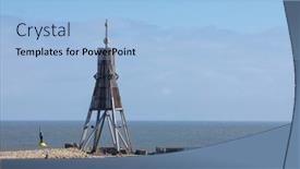  Presentation with city development strategy - Slide deck with kugelbake-beacon-landmark background and a light blue colored foreground