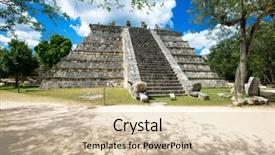  Presentation with pyramid - Beautiful PPT theme featuring kukulkan-pyramid-in-chichen-itza backdrop and a lemonade colored foreground