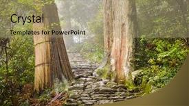  Presentation with sacred games - Slide set consisting of kumano kodo trail a sacred background and a  colored foreground