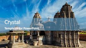  Presentation with india fort - Slide deck consisting of kumbhalgarh fort rajasthan india background and a teal colored foreground