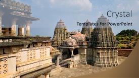  Presentation with ganesh - Presentation having kumbhalgarh-ganesh-temple-inside-kumbhalgarh background and a light blue colored foreground
